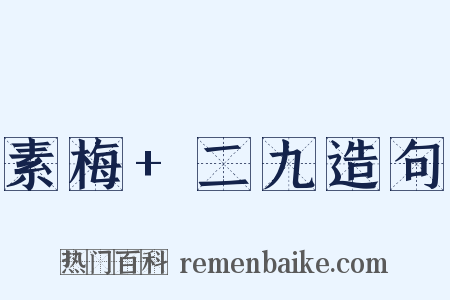 素梅+二九造句是什么意思的图片